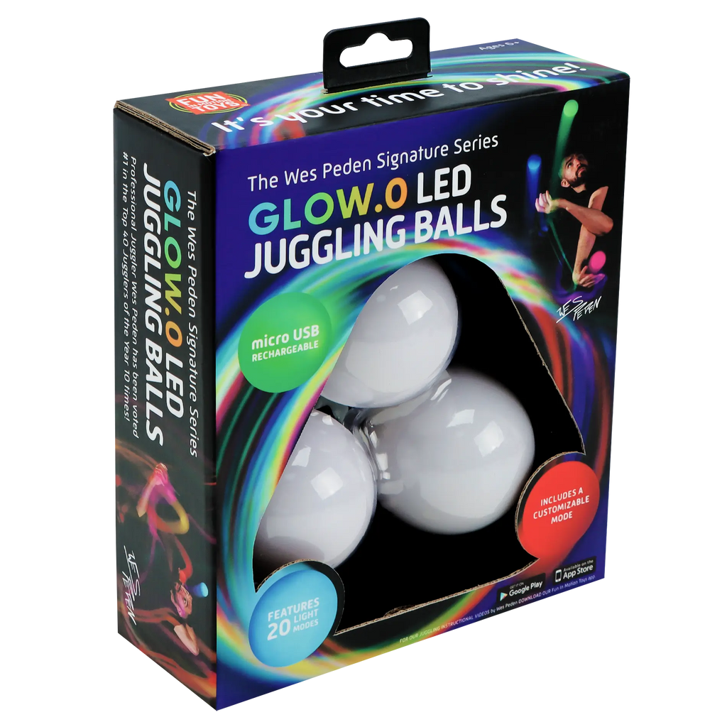 Wes Peden Glow.0 Juggling Balls - Inviting Artisan Balls Assortment