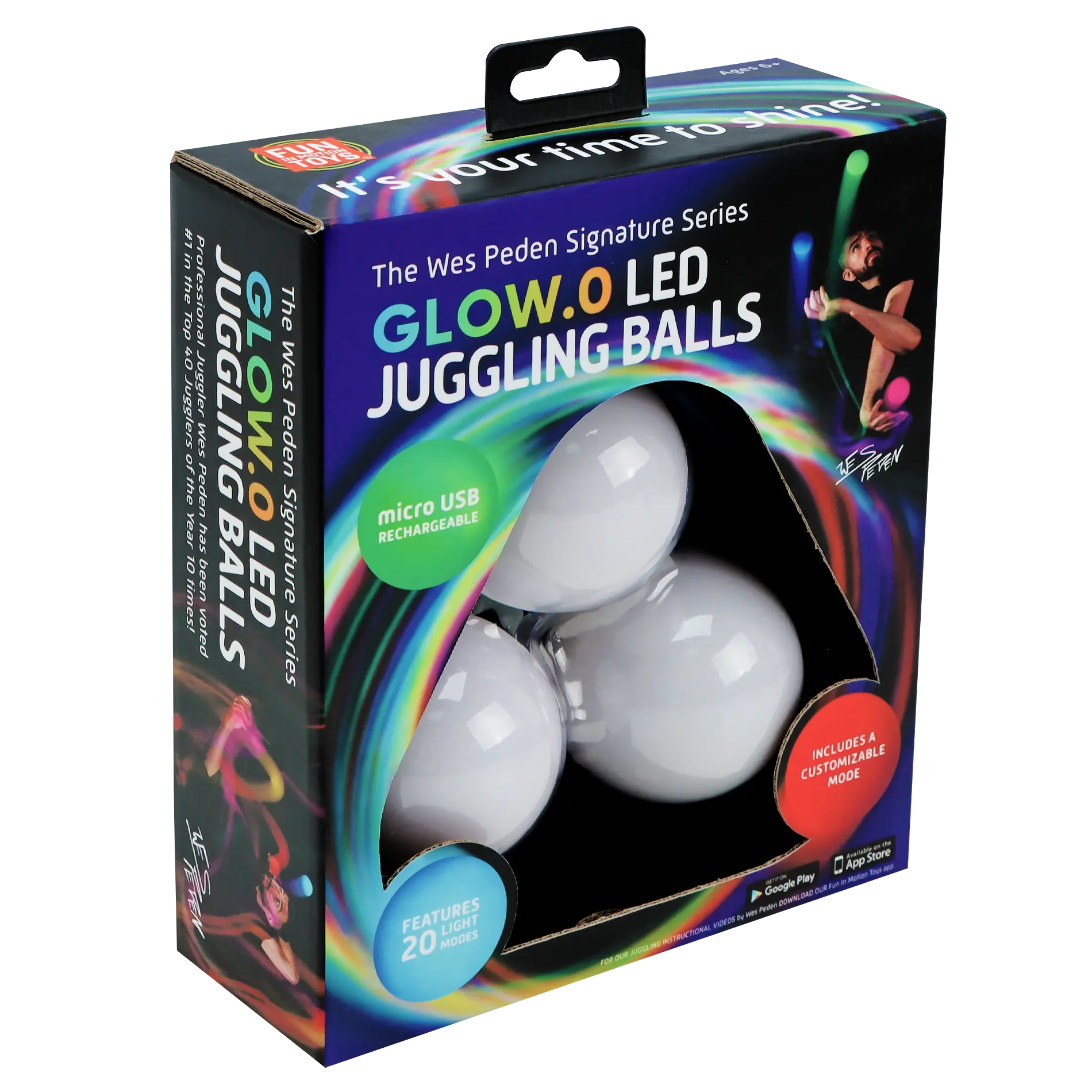 Wes Peden Glow.0 Juggling Balls - Inviting Artisan Balls Assortment