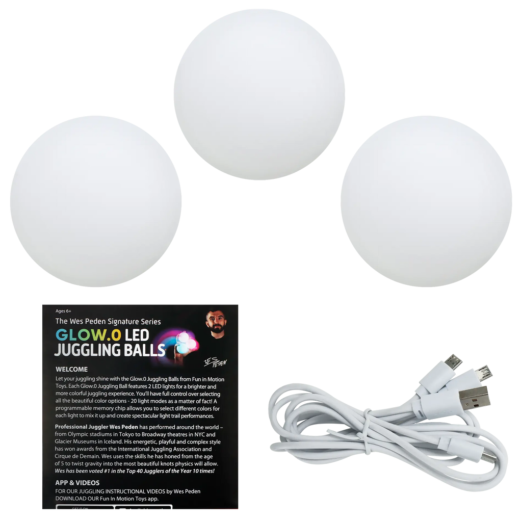 Wes Peden Glow.0 Juggling Balls - Inviting Artisan Balls Assortment