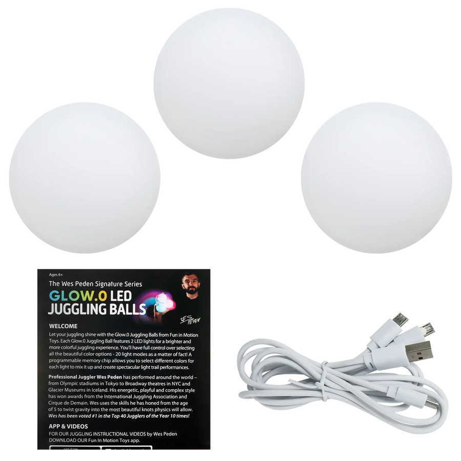 Wes Peden Glow.0 Juggling Balls - Inviting Artisan Balls Assortment