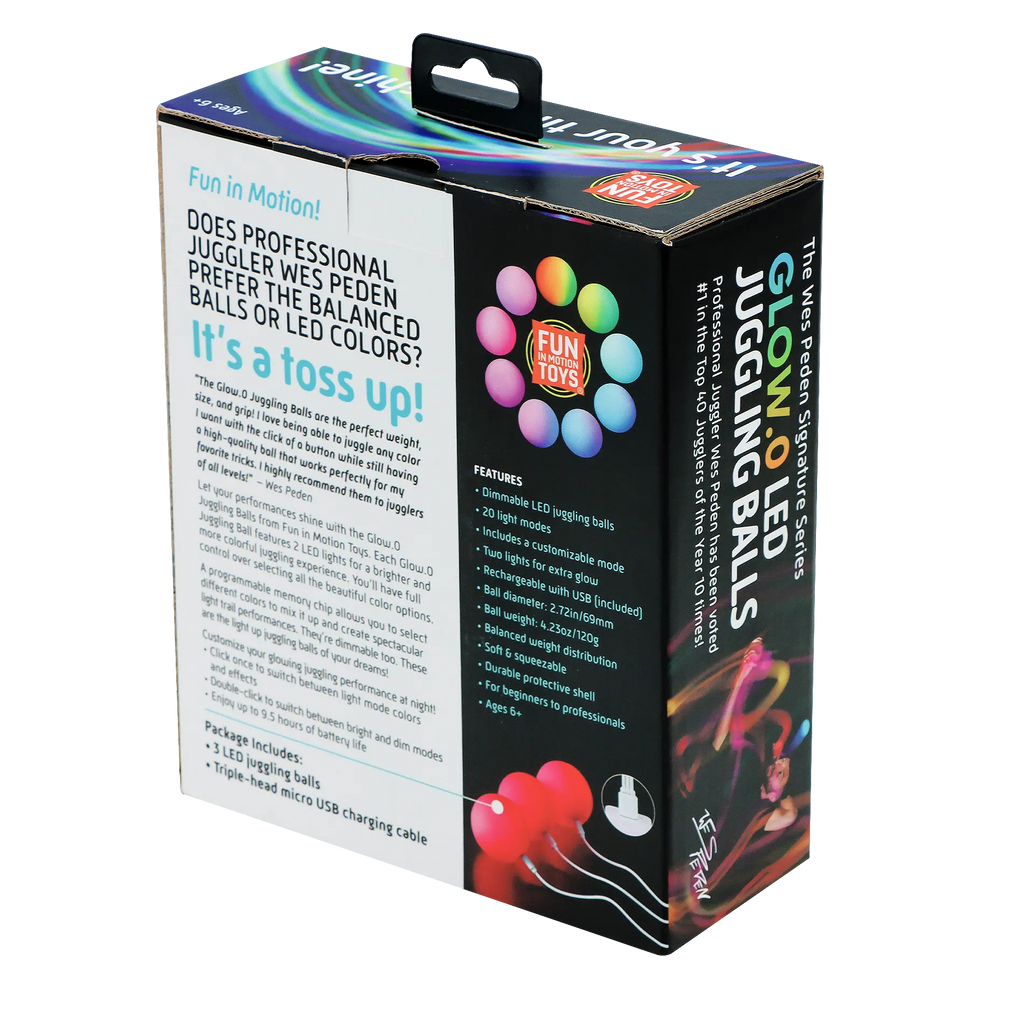 Wes Peden Glow.0 Juggling Balls - Inviting Artisan Balls Assortment