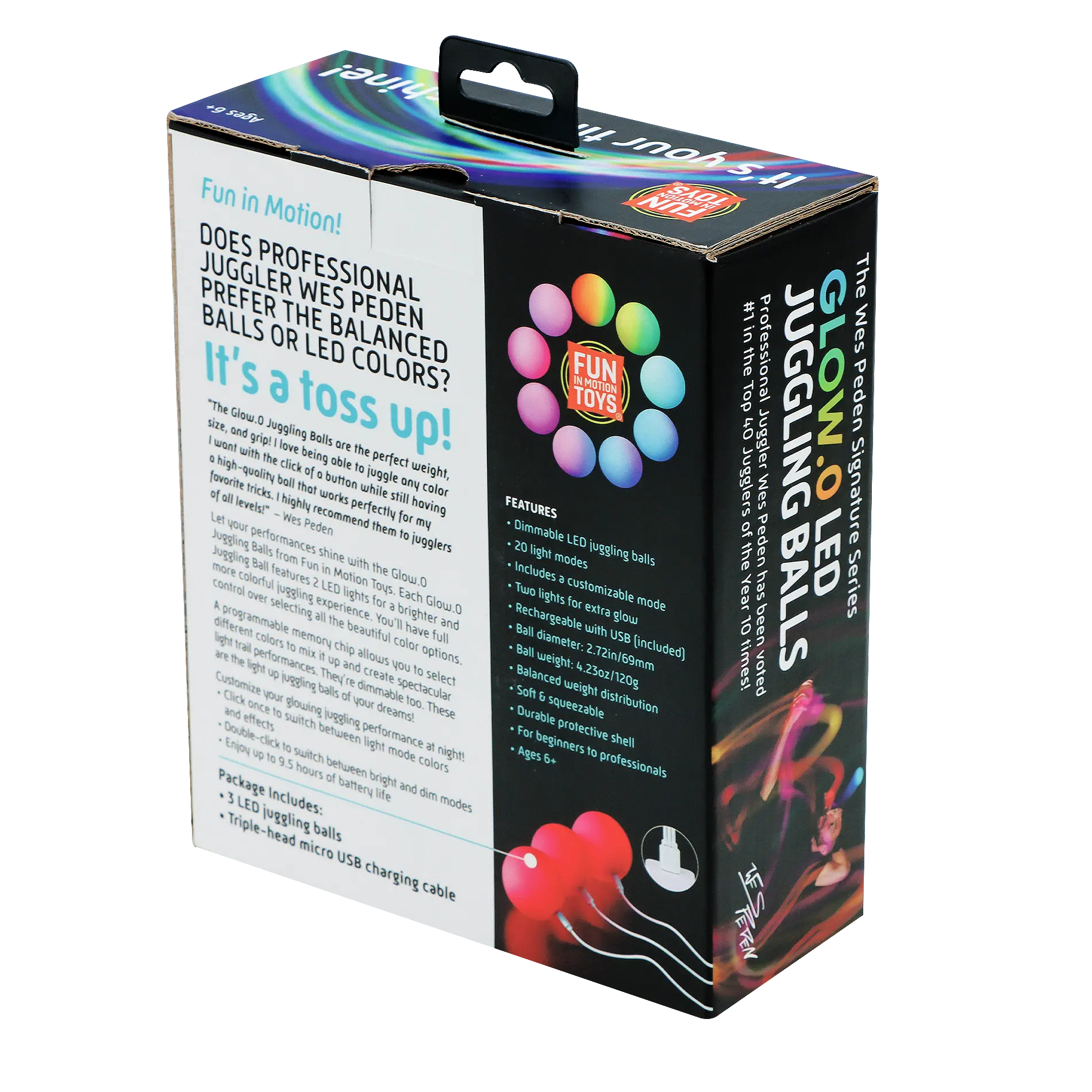 Wes Peden Glow.0 Juggling Balls - Inviting Artisan Balls Assortment