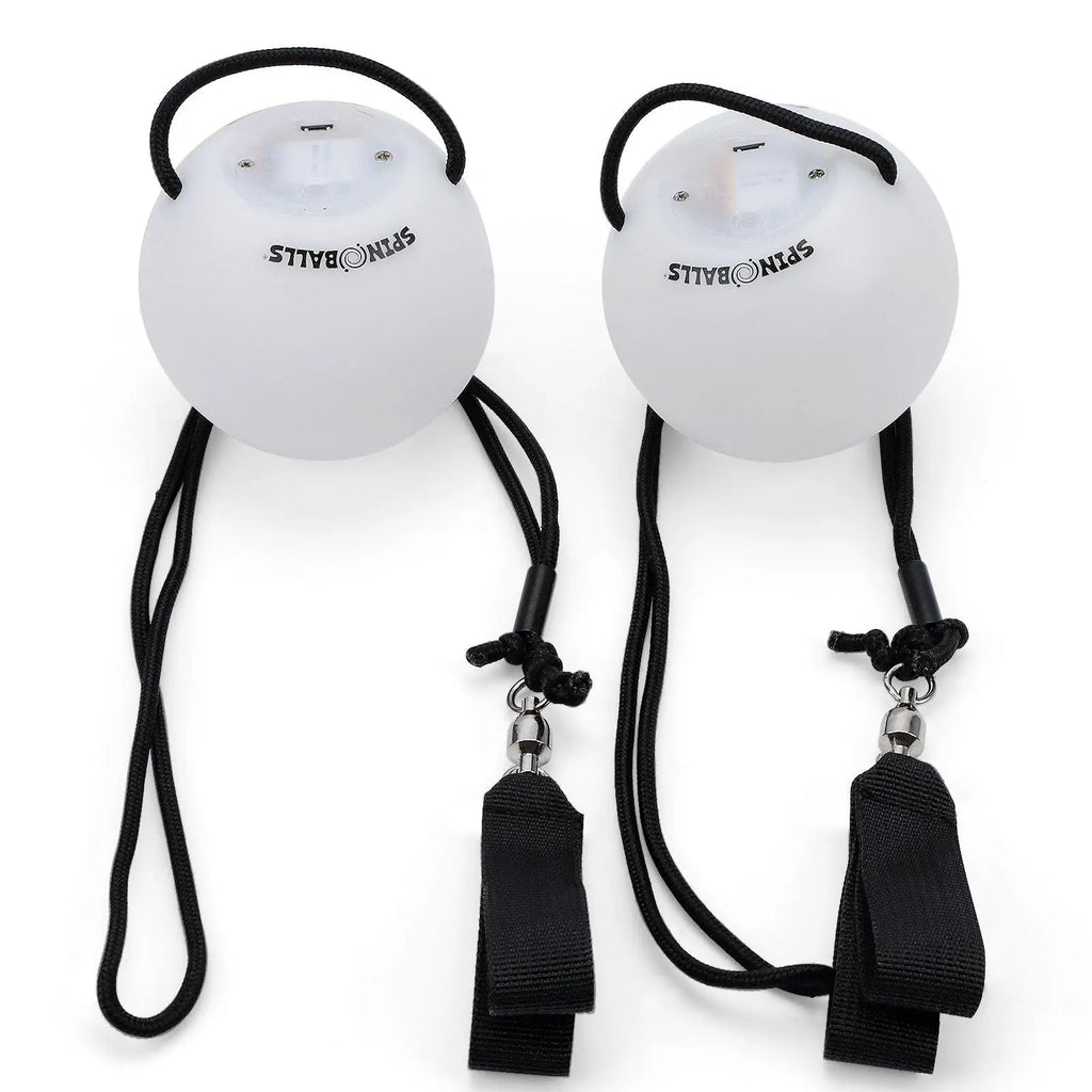 Spinballs Glow. 0 LED Rechargeable Poi Set - Inviting Artisan Poi Assortment